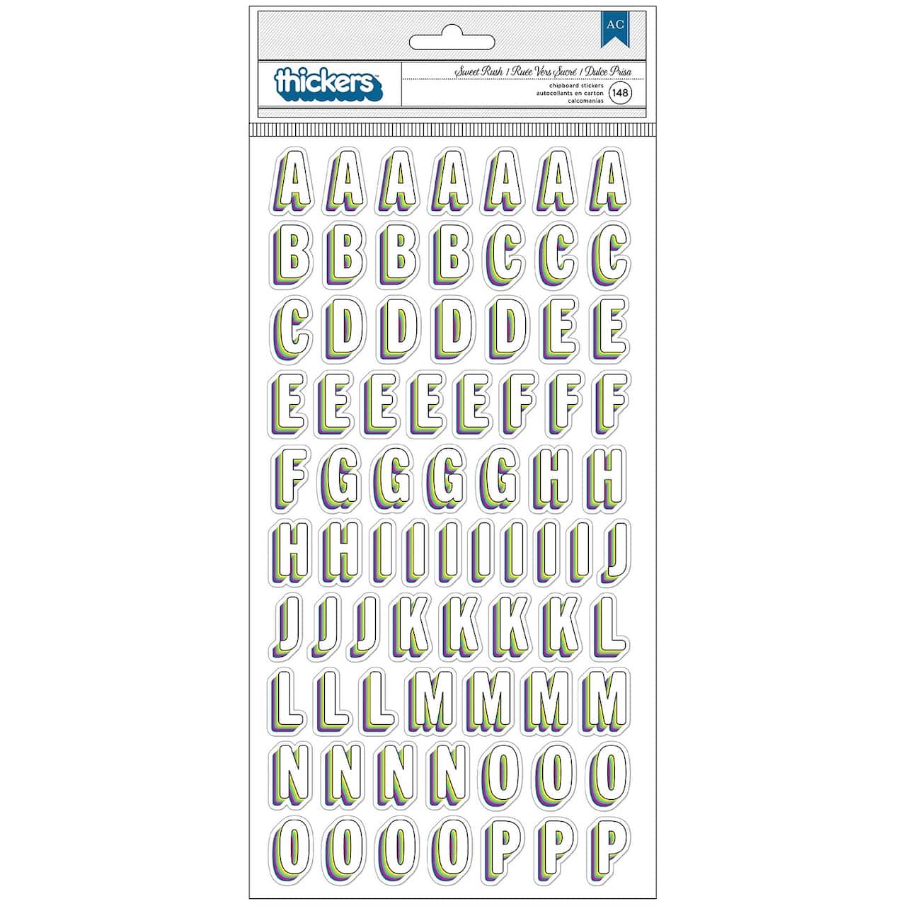 Vicki Boutin Thickers™ Sweet Rush Chipboard Alphabet Stickers